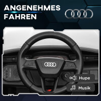 Elektro-Kinderauto, 12V Audi Q8, 3-5 km/h, Fernsteuerung, Scheinwerfer, Musik, Weiß