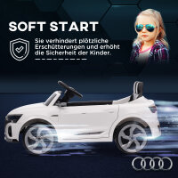 Elektro-Kinderauto, 12V Audi Q8, 3-5 km/h, Fernsteuerung, Scheinwerfer, Musik, Weiß
