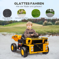 Elektro-Kipplaster, 3-6 km/h, Rutschauto, kippbare Ladefläche, Licht & Musik, für 3-5 Jahre