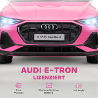 Elektro Kinderauto 12V Elektrofahrzeug Audi E-tron Elektroauto mit Fernbedienung, Sicherheitsgurt, für 3-5 Jahre