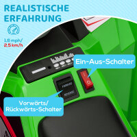Elektro-Kinderquad, 2,5 km/h, Vorwärts- & Rückwärtsgang, für 18-36 Monate, Grün