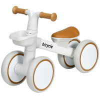 Laufrad, verstellbarer Sitz, Flüsterräder, für 1-3 Jahre, bis 20 kg, braun/weiß