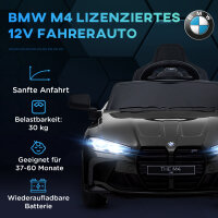 Elektro Kinderauto BMW M4, Sound & Licht, 3-5 km/h, inkl. Fernsteuerung, für 3-5 Jahre, Schwarz
