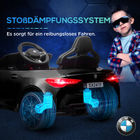 Elektro Kinderauto BMW M4, Sound & Licht, 3-5 km/h, inkl. Fernsteuerung, für 3-5 Jahre, Schwarz
