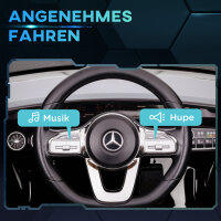 Kinder-Elektroauto, fernsteuerbar, mit Transportrollen, LED-Lichter, Hupe, für Kinder von 3-6 Jahren, Schwarz