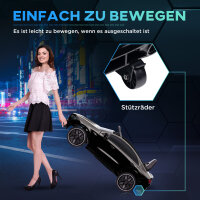 Kinder-Elektroauto, fernsteuerbar, mit Transportrollen, LED-Lichter, Hupe, für Kinder von 3-6 Jahren, Schwarz