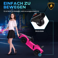 Elektroauto für Kinder von 3-5 Jahren, sanfter Antrieb, fernsteuerbar, mit Hupe, Kunststoff und Metall, rosa