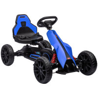 Go Kart Pedal Go Kart Rückwärts-uns Vorwärtsgang, für Kinder von 3 bis 8 Jahren, Blau