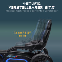 Go Kart Pedal Go Kart Rückwärts-uns Vorwärtsgang, für Kinder von 3 bis 8 Jahren, Blau