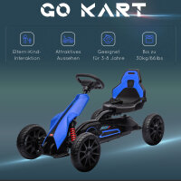 Go Kart Pedal Go Kart Rückwärts-uns Vorwärtsgang, für Kinder von 3 bis 8 Jahren, Blau