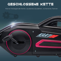 Go-Kart, Kinderfahrzeug mit verstellbarem Sitz, Tretfahrzeug, Tretauto mit Handbremse, 3-8 Jahre, Outdoor, Rosa