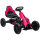 Go-Kart, Kinderfahrzeug mit verstellbarem Sitz, Tretfahrzeug, Tretauto mit Handbremse, 3-8 Jahre, Outdoor, Rosa