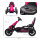 Go-Kart, Kinderfahrzeug mit verstellbarem Sitz, Tretfahrzeug, Tretauto mit Handbremse, 3-8 Jahre, Outdoor, Rosa