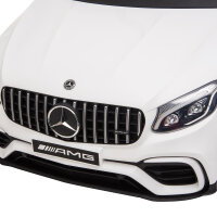 Kinderfahrzeug 12V Mercedes-Benz AMG GLC63S COUPE lizenzierter Elektroauto mit Fernbedienung Sicherheitsgurt  2 x 35W Motoren MP337-60 Monate Weiß 115 x 70 x 55 cm