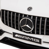 Kinderfahrzeug 12V Mercedes-Benz AMG GLC63S COUPE lizenzierter Elektroauto mit Fernbedienung Sicherheitsgurt  2 x 35W Motoren MP337-60 Monate Weiß 115 x 70 x 55 cm
