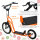 Kinderroller ab 5 jahre Scooter Tretroller Cityroller Kinder Roller Kickboard mit Luftreifen16/12 Zoll Orange 135 x 58 x 88-94 cm