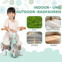 Toddler Balance Bike with No Pedal, 3 Silence Wheels for 12-36 Months Boys and Girls, Indoor Outdoor, Green