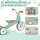 Toddler Balance Bike with No Pedal, 3 Silence Wheels for 12-36 Months Boys and Girls, Indoor Outdoor, Green