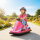 Autoscooter für Kinder, um 360 Grad drehbar, Lenkrad, LED-Lichter, Musikfunktion, 3-8 Jahre, rosa