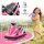 Autoscooter für Kinder, um 360 Grad drehbar, Lenkrad, LED-Lichter, Musikfunktion, 3-8 Jahre, rosa