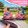 Autoscooter für Kinder, um 360 Grad drehbar, Lenkrad, LED-Lichter, Musikfunktion, 3-8 Jahre, rosa