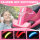Autoscooter für Kinder, um 360 Grad drehbar, Lenkrad, LED-Lichter, Musikfunktion, 3-8 Jahre, rosa