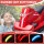 Autoscooter für Kinder, um 360 Grad drehbar, Lenkrad, LED-Lichter, Musikfunktion, 3-8 Jahre, Rot