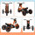 Dreirad, Kinderfahrrad, Laufrad, Kinderrad mit Pedal, Lauffahrrad für Kinder 18-36 Monaten, Stahl, 79x44x47 cm, Orange