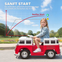 Kinder Elektroauto, 12V Kinderfahrzeug mit MP3, Doppelmotor, Elektrofahrzeug mit Hupe, Sanftanlauf, 89x49x41,5 cm, Rot