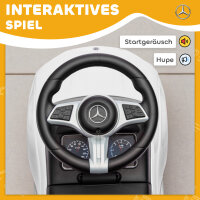 Mercedes-Benz C-Class Rutschauto mit Hupe, Motorgeräuschen, Stauraum, für Kinder 18-36 Monate, Weiß