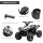 Kinder-Quad Elektrisches Kinderauto, 6 km/h, Sound- und Lichteffekte, : 83 cm x 53 cm x 55,5 cm, Schwarz + Weiß