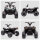 Kinder-Quad Elektrisches Kinderauto, 6 km/h, Sound- und Lichteffekte, : 83 cm x 53 cm x 55,5 cm, Schwarz + Weiß