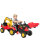 Trettraktor mit Anhänger, Frontlader, verstellbarer Schaufel, Traktor Tretfahrzeug für Kinder ab 3 Jahren Rot