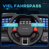 Kinder-Elektroauto mit sanfter Federung, fernsteuerbar, LED-Lichter, Hupe, 12V-Motoren, aus Kunststoff und Metall, Blau