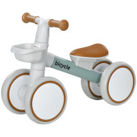 Laufrad, verstellbarer Sitz, Flüsterräder, für 1-3 Jahre, bis 20 kg, Grün/Weiß