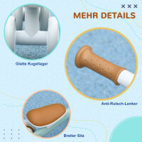 Laufrad, verstellbarer Sitz, Flüsterräder, für 1-3 Jahre, bis 20 kg, Grün/Weiß