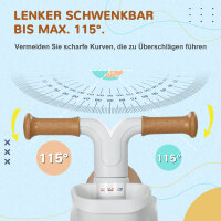 Laufrad, verstellbarer Sitz, Flüsterräder, für 1-3 Jahre, bis 20 kg, Grün/Weiß