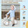 Laufrad, verstellbarer Sitz, Flüsterräder, für 1-3 Jahre, bis 20 kg, Grün/Weiß
