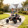 12V elektrisches Geländefahrzeug für Kinder, Fernbedienung, LED-Lichter, Musik, Hupe, für Kinder von 3-8 Jahren, gelb