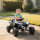 12V Elektrisches Geländefahrzeug für Kinder, Fernbedienung, LED-Lichter, Musik, Hupe, für Kinder von 3-8 Jahren, Grau