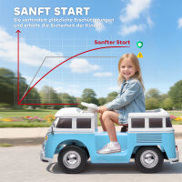 Kinder Elektroauto, 12V Kinderfahrzeug mit MP3, Doppelmotor, Elektrofahrzeug mit Hupe, Sanftanlauf, 89x49x41,5 cm, Blau