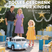 Kinderfahrzeug VW-Bus, 2 Motoren, blau