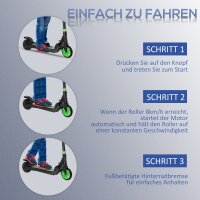 E-Scooter Elektro Scooter 120W Motor 6 km Reichweite max. 8 km/h Elektroroller ab 6 Jahren Grün+Weiß
