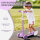 Kinderroller, LED-Räder, sanfte Fahrt, anpassbare Höhe, Kunststoff, Stahl, Lila