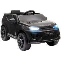 Kinder-Elektroauto, 12V Kinderfahrzeug mit Fernbedienung, LED-Lichtern, Musik und Hupe, 3-6 Jahre, schwarz