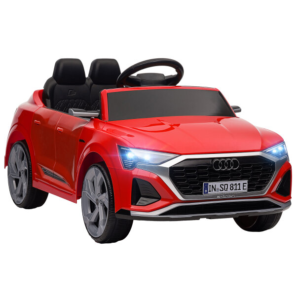 Kinderfahrzeug Audi Q8, 3-5 km/h, Fernsteuerung, Scheinwerfer, Musik, rot
