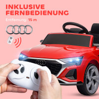 Kinderfahrzeug Audi Q8, 3-5 km/h, Fernsteuerung, Scheinwerfer, Musik, rot