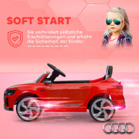 Kinderfahrzeug Audi Q8, 3-5 km/h, Fernsteuerung, Scheinwerfer, Musik, rot