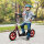 Kinderroller, höhenverstellbarer Tretroller für Kinder, mit Bremse, Ständer, 2 Räder, 50 kg Belastbarkeit, Stahl, Kunststoff, rot
