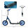 Kinderroller, höhenverstellbarer Tretroller für Kinder, mit Bremse, Ständer, 2 Räder, Stahl, Blau